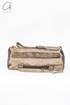 BORIS BIDJAN SABERI Leather and linen stitching travel bag INFANTERY BAG1 F1944+FMM20036